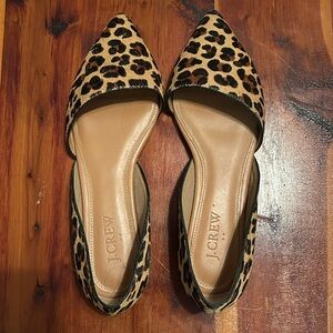 J Crew Leopard Print D’Orsay Flats